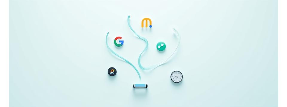 Logos of compatible health apps and devices including Apple Health, Google Fit, Fitbit, Garmin, MyFitnessPal